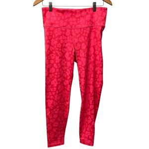 Gap Fit Leggings M Pink Animal Cheetah Print Bright Colorful